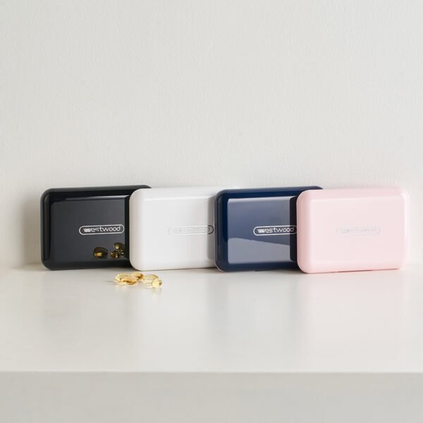 Portable Six-Compartment Sealed Pill Box