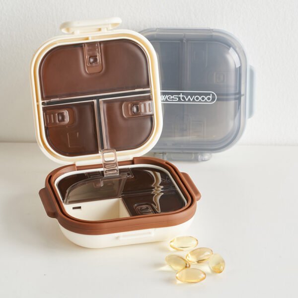 Portable Dual-layer 7-cell Sealed Medication Box - Image 2