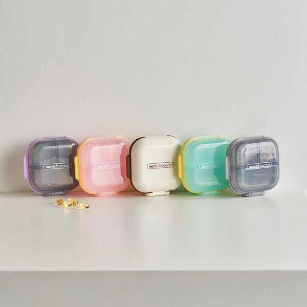 Portable Dual-layer 7-cell Sealed Medication Box
