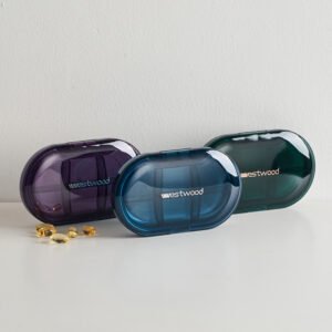 Portable Six-Compartment Sealed Pill Box