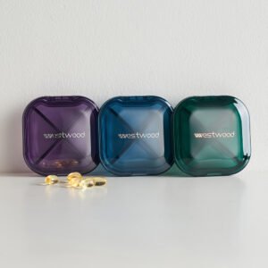Portable Four-Compartment Sealed Pill Box